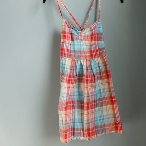 Cross Strap Plaid Dress Hollister XS